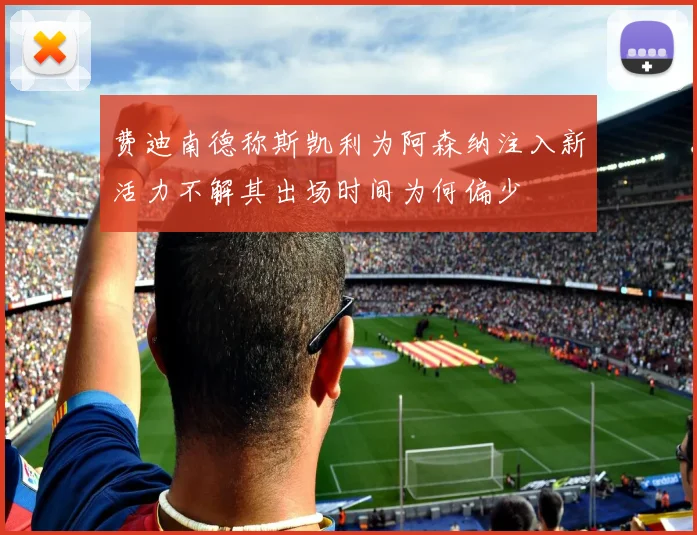 费迪南德称斯凯利为阿森纳注入新活力不解其出场时间为何偏少